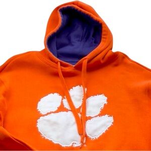 Clemson Tigers Hoodie Mens S Orange Purple Paw Print NCAA Football College Sport